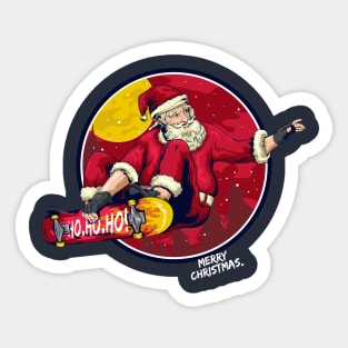 Santa Skateboard Ho ho ho! Sticker